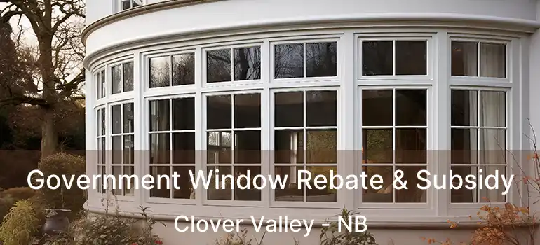  Government Window Rebate & Subsidy Clover Valley - NB