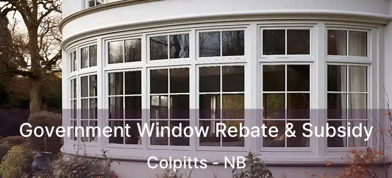  Government Window Rebate & Subsidy Colpitts - NB