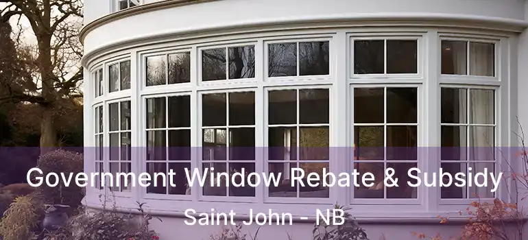  Government Window Rebate & Subsidy Saint John - NB