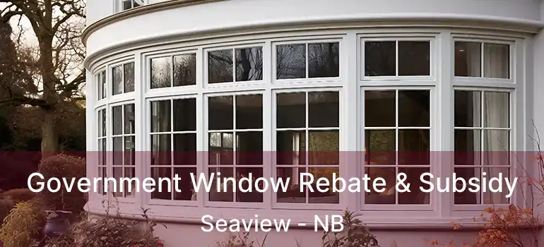  Government Window Rebate & Subsidy Seaview - NB