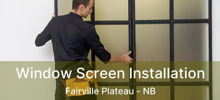  Window Screen Installation Fairville Plateau - NB